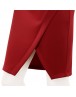 Women Red Slit Spilt Ladies Knee length Short Sexy Office Skirt