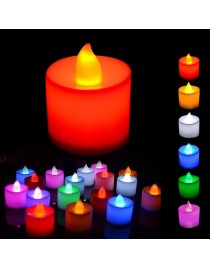 Colourful Battery operated LED candles this festive season set of 12pcs