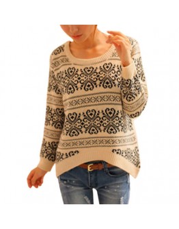Women Top Loose Knitted sweater warm blouse