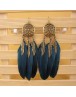Elegant 1pair Feather Drop Earrings for women