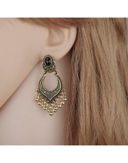 Small Beads Tassels Retro Earrings for Women