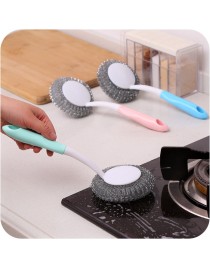 Hanging Handle Steel Wool Creative Kitchen Washing Pot Dishes Cleaning Brushes