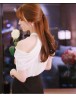 White Chiffon top stylish Blouse for women