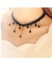 Lace Hollow Black Beads Necklace