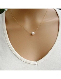 Simple Imitate Pearl Necklace