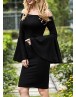 Black Long Sleeve Slim Bodycon Dress