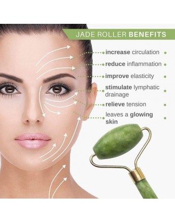 Facial Massage Jade Roller Face Body Head Neck Nature Beauty Device Massage Stone