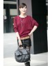 Women Top Elegant Batwing Lace Hollow full Sleeve pullover Loose Top