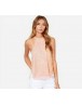 Women pink sexy classy sleeveless floral lace top