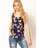 Women Top European Butterfly Print Vest Sleeveless Chiffon Soft Summer Shirt