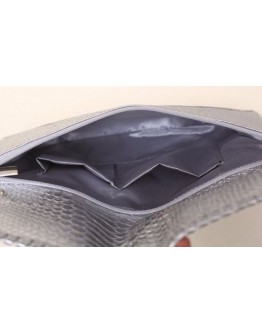Women  wallet serpentine silver envelop handbag