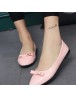 Women Shoes pink classy bow knot flats casual belly shoes