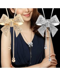 Women Pendant Fashion Jewelry Gold Plated Bow Style Necklace & Pendant