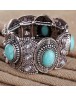 Women bangles high quality turquoise vintage style heavy bracelet