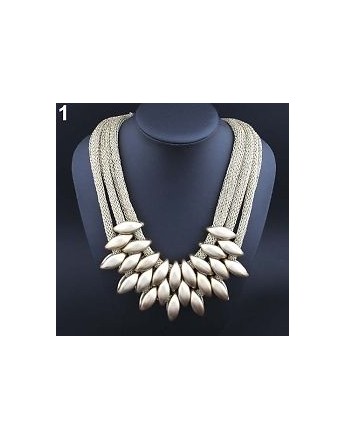 Women necklace punk braided metal necklace