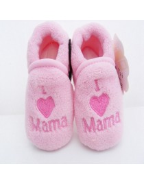 Kids  Toddler Girls Cotton Coral Fleece Skid Proof Soft Sole Baby Shoes 0-1Yr
