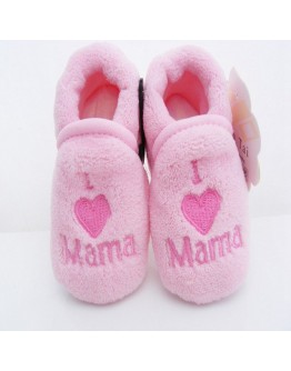 Kids  Toddler Girls Cotton Coral Fleece Skid Proof Soft Sole Baby Shoes 0-1Yr