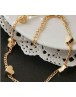 Women  bracelet simple heart metallic gold