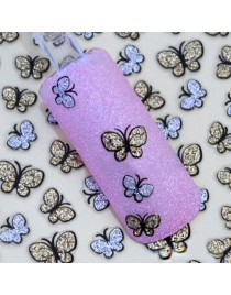 Women beautiful butterfly shining decals nail art