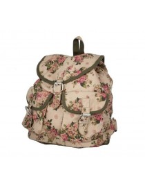 Women Backpack Bag Canvas Buckle and Magnet Button