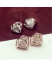 Women Earrings New Fashion Gold Lovely Diamond Shape Crystal Korean Jewelry Earrings Studs