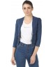 Denim Solid Western Women Shrug