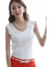 Women Summer top Lace Vintage Sleeveless Crochet Casual Beautiful Shirt
