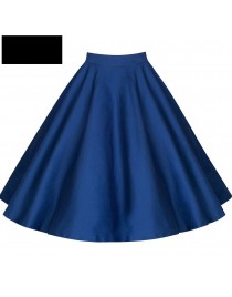 Women Skirt  High Waist Plain blue Ladies Skirts