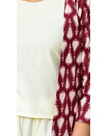 Women Kurti Premium quality Rayon + Cotton 3pcs Shrug, Top, bottom wear Kurta