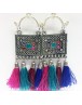 Women Navratri Special Multicolour Necklace earing set