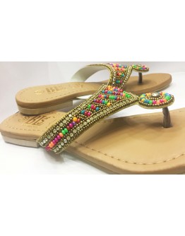 Embellished decorative beads of footwear
